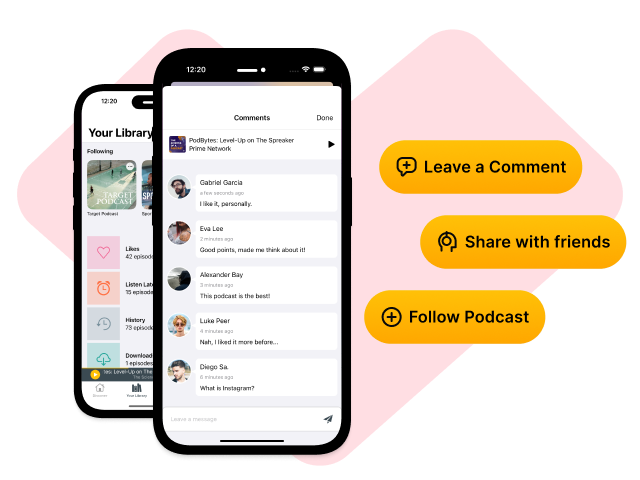 Our platform Comment, Connect, and Share image
